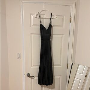 Elegant Black Pleated Dress
